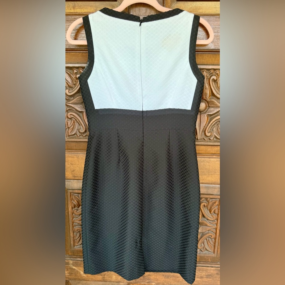 Tahari Black & White Sleeveless Career Sheath Dress, Lined. NWOT. Size 4P. - Picture 5 of 6